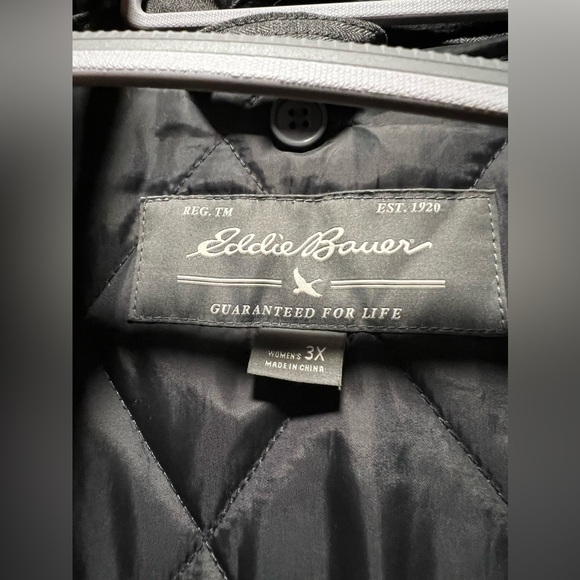 Eddie Bauer Girl on the Go gray coat with detachable hood and lining. Size 3XL - Picture 5 of 15